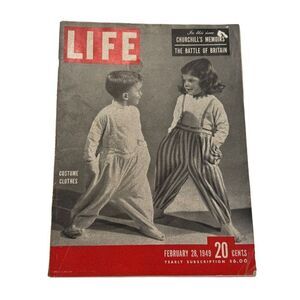LIFE Magazine February 28, 1949 Costume Clothes Churchill Battle Britain BOXING